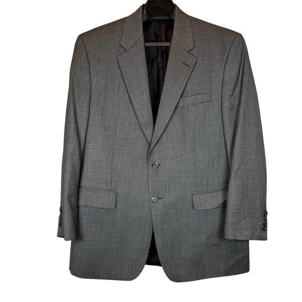 Lauren Ralph Lauren Tweed Blazer Men's 43R‎ 100% Wool Charcoal Gray Suit Jacket